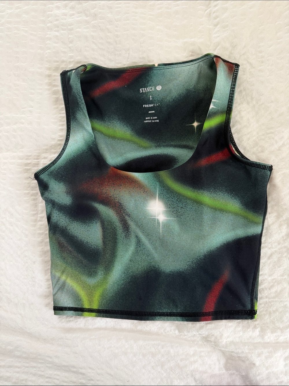 Stance Women's Dark Green Nebula Crop Tank Top